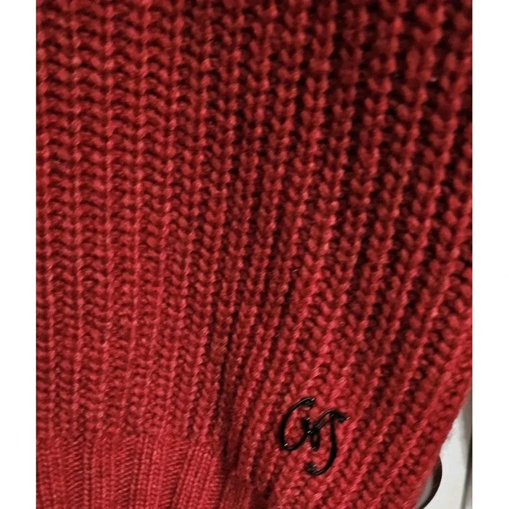 A.‎ Tiziano Lambswool Blend Chunky Long Sleeve Knit Sweater Men's 3XL Red Preppy